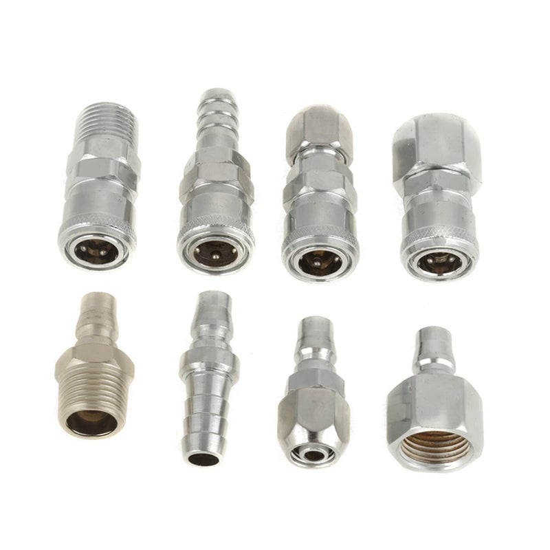 Hilitand 8pcs 1/2" Air Hose Coupler Pneumatic Plug Socket Air Compressor Hose Quick Connector Set - Image 5